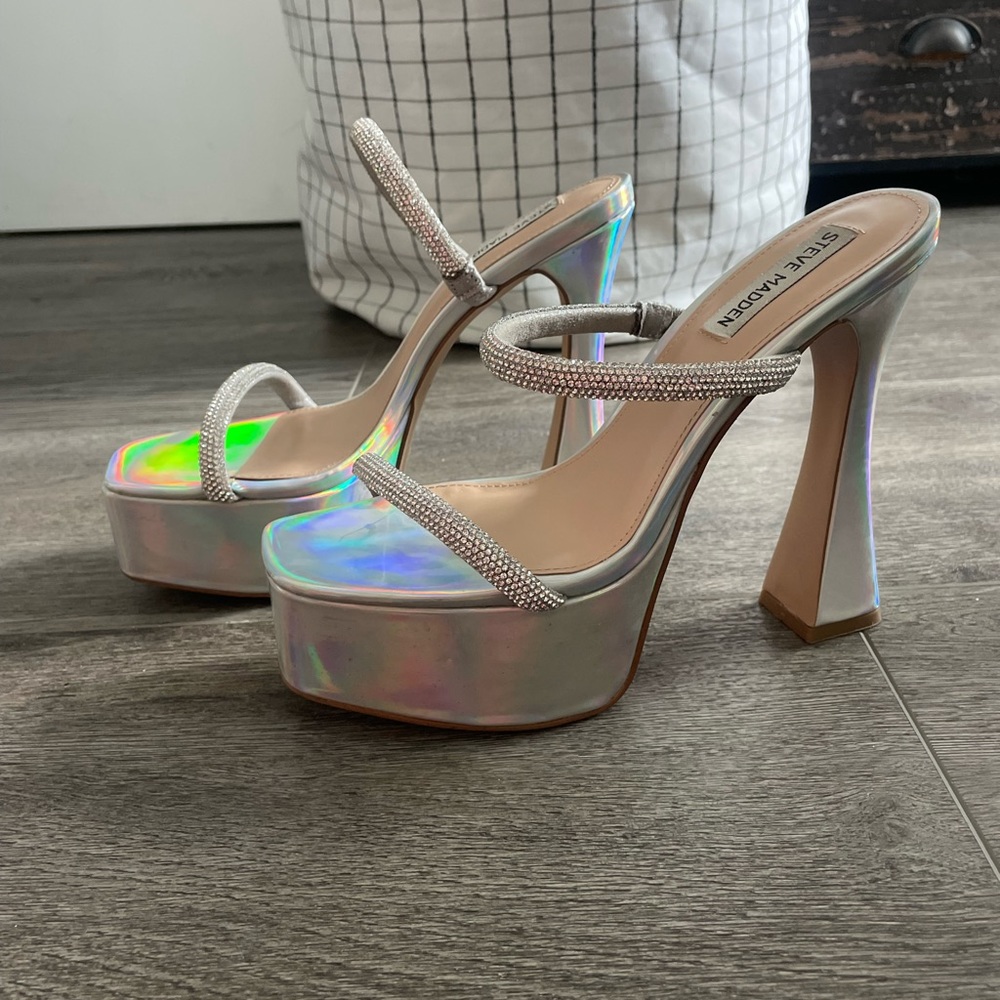 Steve Madden Holographic Platform heels
